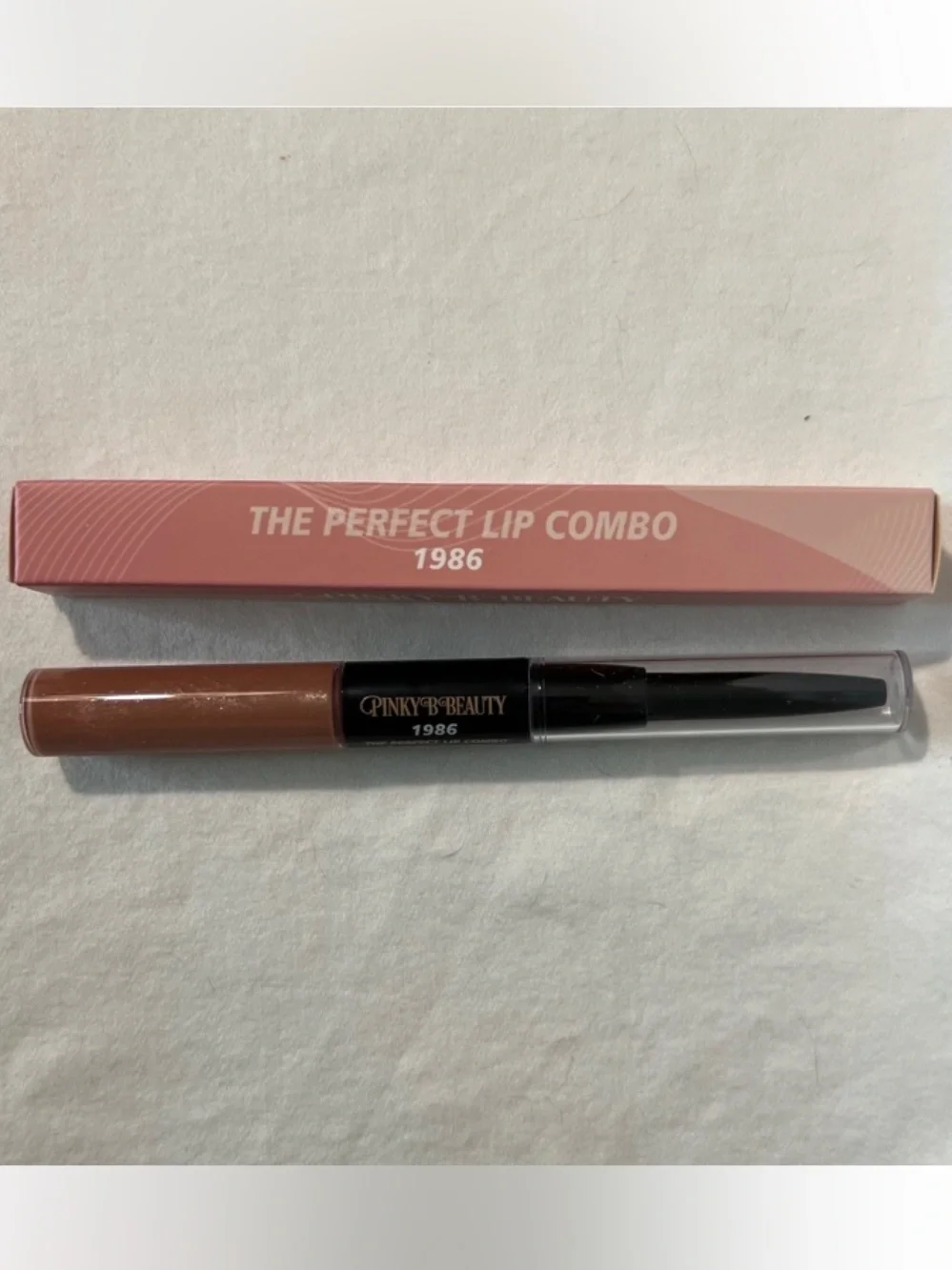 PINKY B BEAUTY The Perfect Lip Combo - 1986 (nude) Lip liner & Lip gloss Duo NEW